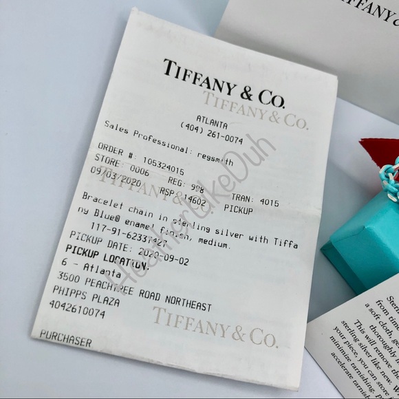 Rare! Authentic Tiffany & Co Blue Enamel & Silver Sparkler Chain Link Bracelet - Picture 9 of 9